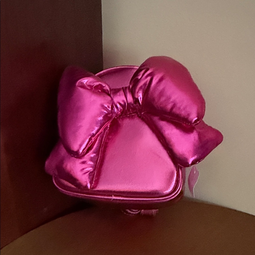 Bath & Body Works Metallic Pink Mini Backpack w/Bow